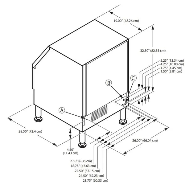 Manitowoc NEO Series 190 lb/Day Undercounter Ice Maker – Integrated Filtration, Energy-Efficient R290 Refrigerant
