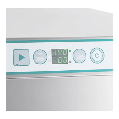 Noble Warewashing HT-DT513 Commercial High-Temperature Door-Type Dishwasher with Built-In Booster Heater – 208/240V, 3 Phase