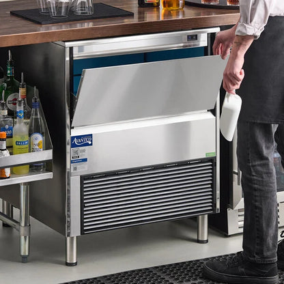 Avantco Ice Diamond EUC-F-340-A Commercial Undercounter Full Cube Ice Machine – Air-Cooled, 99 lb. Bin / 340 lb. Production, 115V, NSF