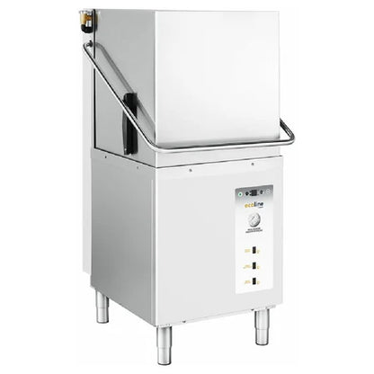 Ecoline by Hobart EDL-1 High-Capacity Commercial Door-Type Dishwasher – 28” Chemical Sanitizing System, 42 Racks/Hour