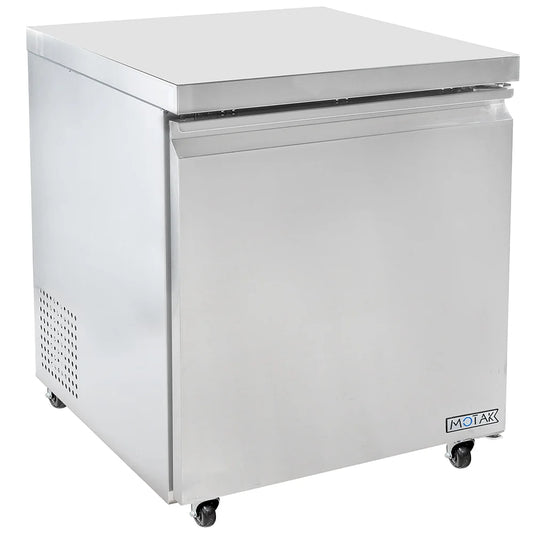 MoTak 28x27″ Commercial Undercounter Refrigerator – 1 Door Stainless Steel, NSF