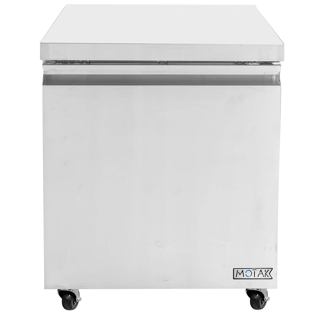 MoTak 28x27″ Commercial Undercounter Refrigerator – 1 Door Stainless Steel, NSF