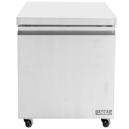 MoTak 28x27″ Commercial Undercounter Refrigerator – 1 Door Stainless Steel, NSF