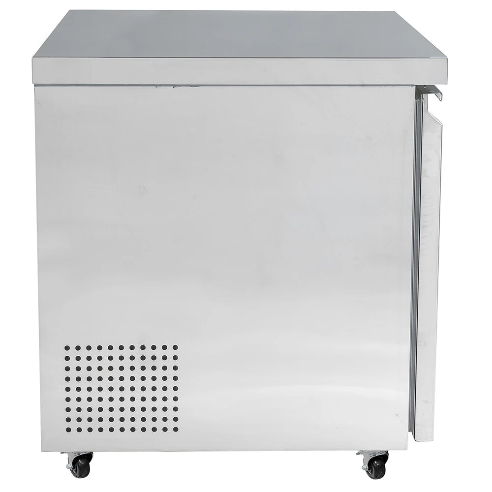 MoTak 28x27″ Commercial Undercounter Refrigerator – 1 Door Stainless Steel, NSF