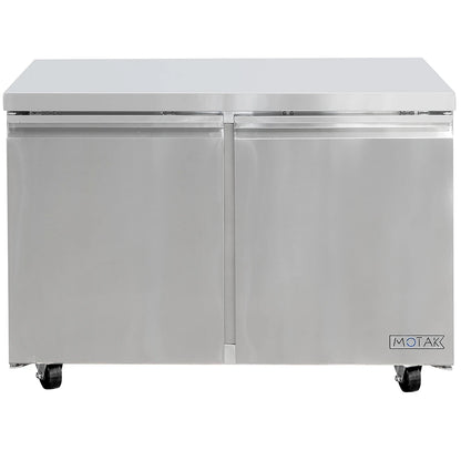 MoTak 48x47″ Commercial Undercounter Refrigerator – 2 Door Stainless Steel, NSF