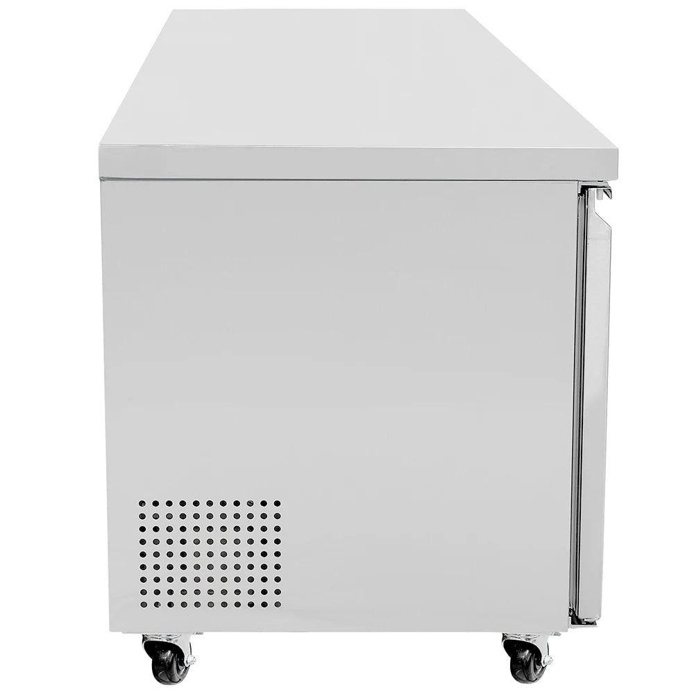 MoTak 72″ Commercial Undercounter Refrigerator – 3 Door Stainless Steel, NSF