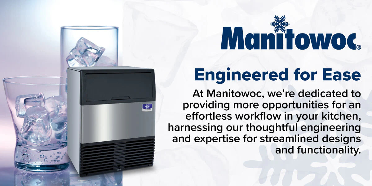 Manitowoc NEO Series 190 lb/Day Undercounter Ice Maker – Integrated Filtration, Energy-Efficient R290 Refrigerant